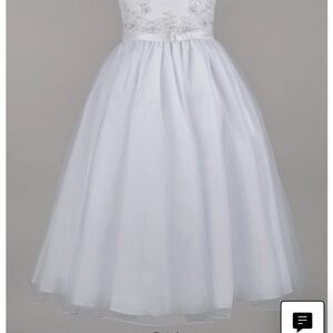 Elegant White Kids Formal Dress